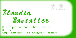 klaudia mastaller business card
